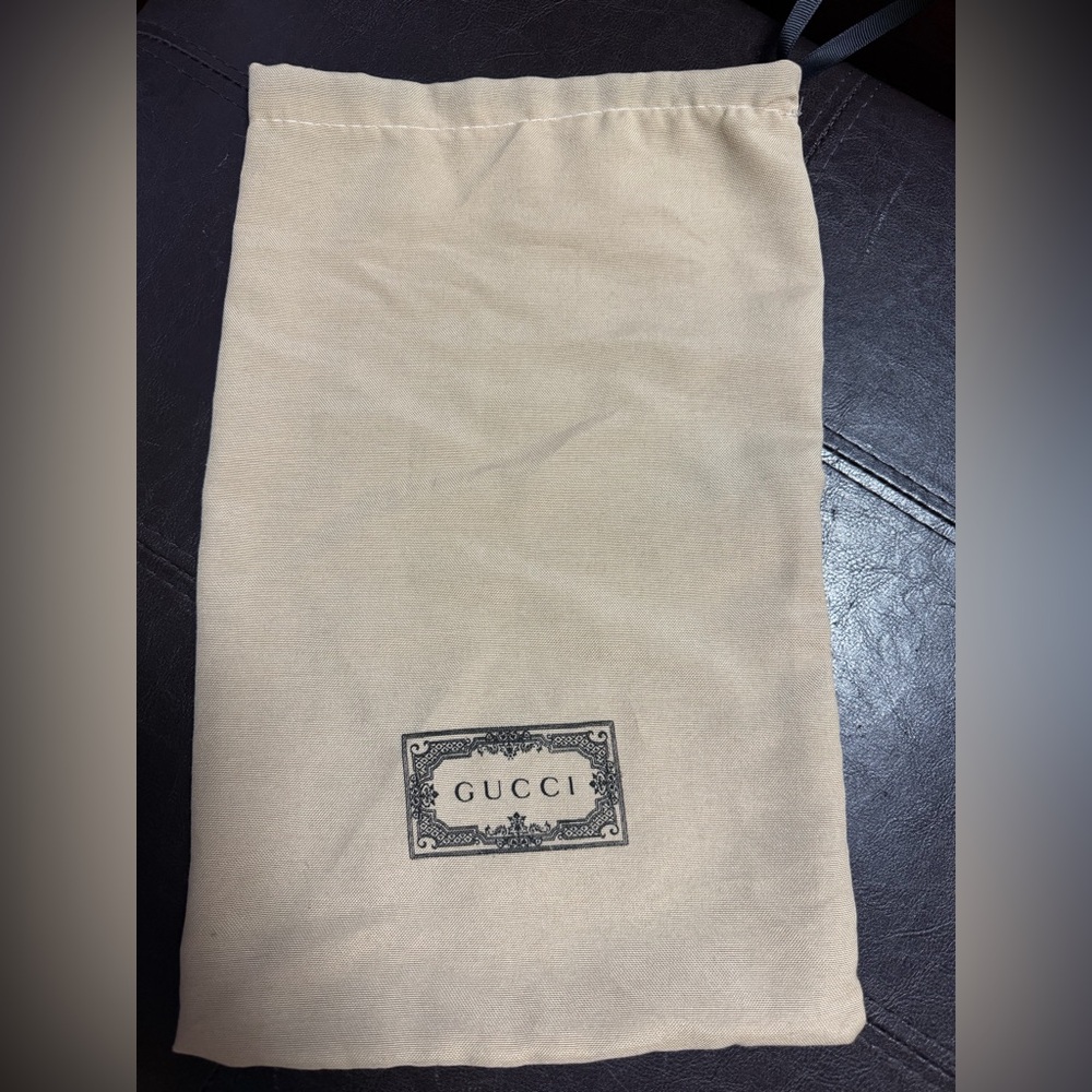 Gucci Beige Logo Drawstring Dust Pouch